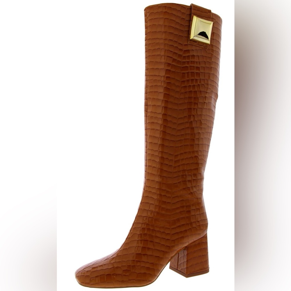 Katy Perry The Geminni Knee High Boots Dark Blush Croc - Size 7.5 (NIB) - Picture 2 of 16